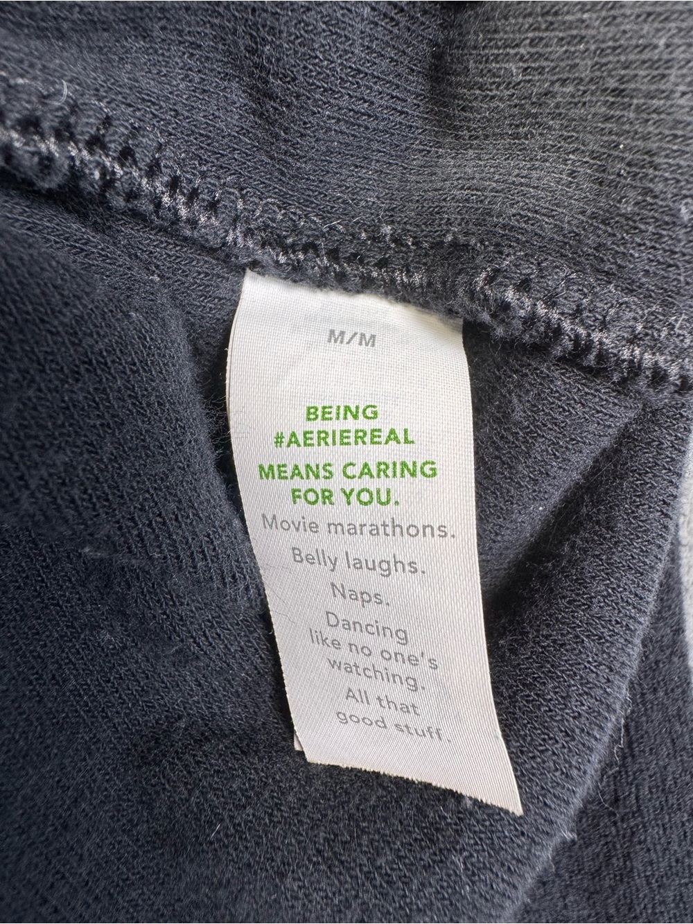 Aerie Black V-Neck Terry Cloth Ruched Front Drawstring Adjustable Sweater Top, M - Picture 5 of 9